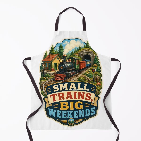 Item preview, Small Trains Big Weekends Model Railroad Art designed and sold by CheerfulNest.