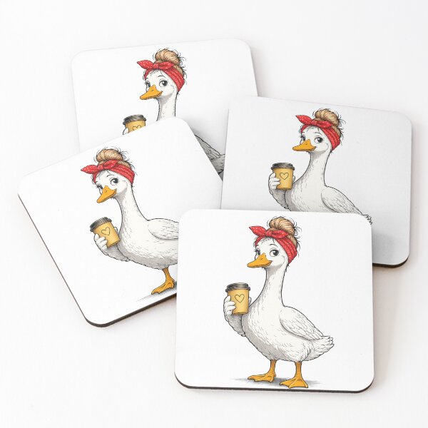 Item preview, Cute Goose with Red Headband – Stylish & Quirky Farm Bird | Funny animal design designed and sold by LittleGinnyArt.