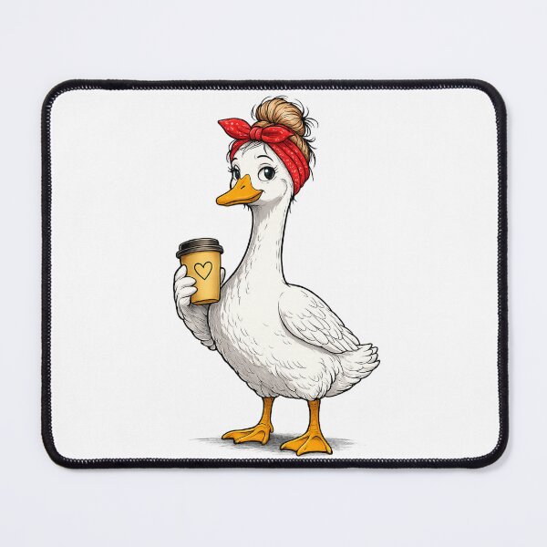 Item preview, Cute Goose with Red Headband – Stylish & Quirky Farm Bird | Funny animal design designed and sold by LittleGinnyArt.