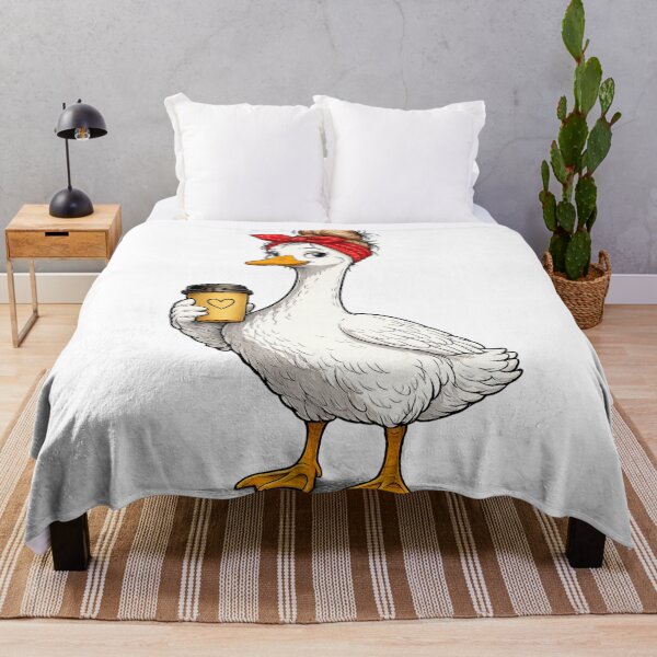 Item preview, Cute Goose with Red Headband – Stylish & Quirky Farm Bird | Funny animal design designed and sold by LittleGinnyArt.