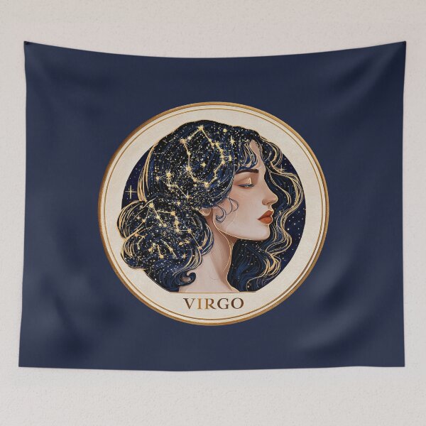Item preview, Virgo Zodiac Goddess Celestial Astrology Art PNG designed and sold by MythicMood.