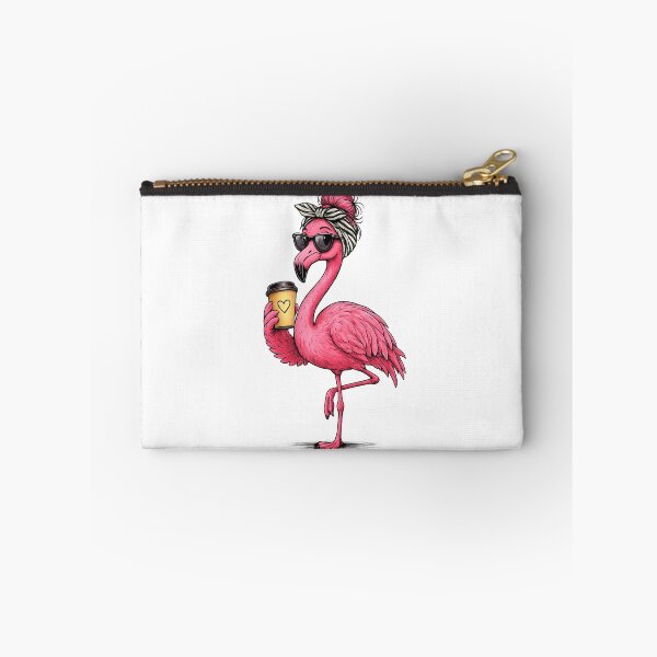 Artikelvorschau, Fabulous Pink Flamingo – Stylish Tropical Bird with Sunglasses & Headband entworfen und verkauft von LittleGinnyArt.