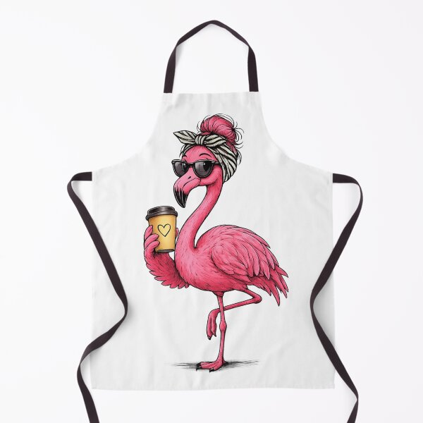 Item preview, Fabulous Pink Flamingo – Stylish Tropical Bird with Sunglasses & Headband designed and sold by LittleGinnyArt.