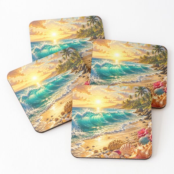Item preview, Tropical Paradise Sunset designed and sold by Gold&pixels.