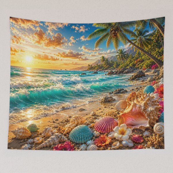 Item preview, Tropical Paradise Sunset designed and sold by Gold&pixels.