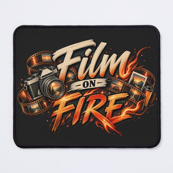 Item preview, Film on Fire – 35mm Analog Photography Typography designed and sold by Golden Era Studio.