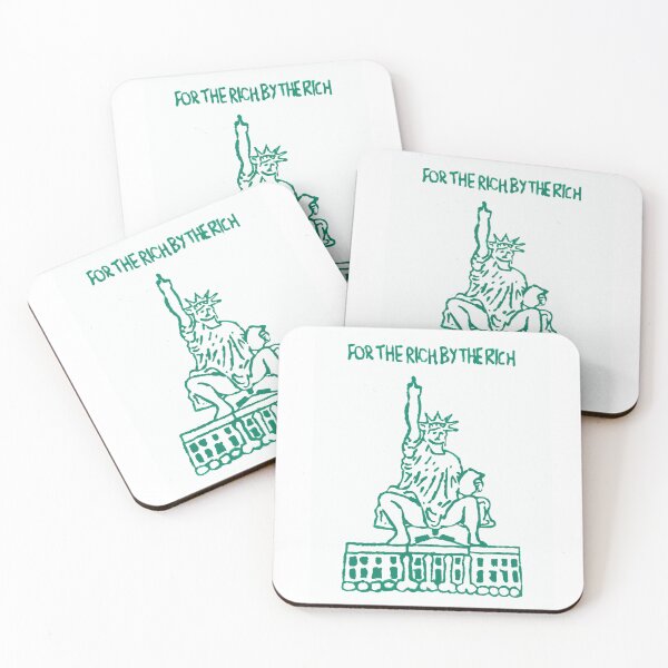 Item preview, For the Rich By the Rich, Political Rage Art, anti-facism art, Statue of Liberty pooping on White House, protest art designed and sold by BoldlyQueerArt.