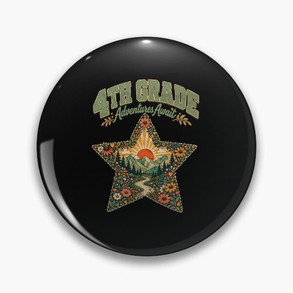 Item preview, 4th Grade Adventures Await Floral Mountain Star designed and sold by anapldv.