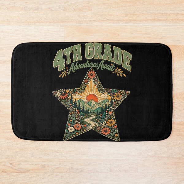 Item preview, 4th Grade Adventures Await Floral Mountain Star designed and sold by anapldv.
