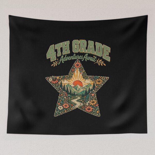 Item preview, 4th Grade Adventures Await Floral Mountain Star designed and sold by anapldv.