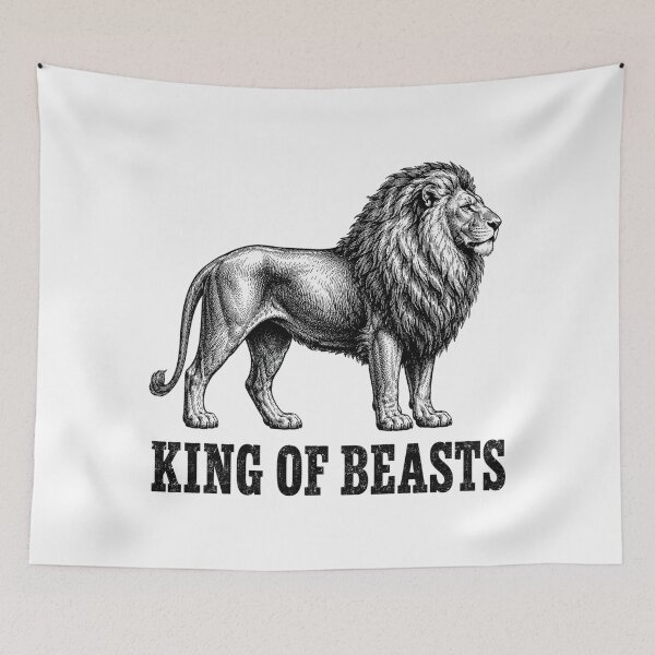 Item preview, King of Beasts – Vintage Lion Engraving designed and sold by MotionBanana Art.