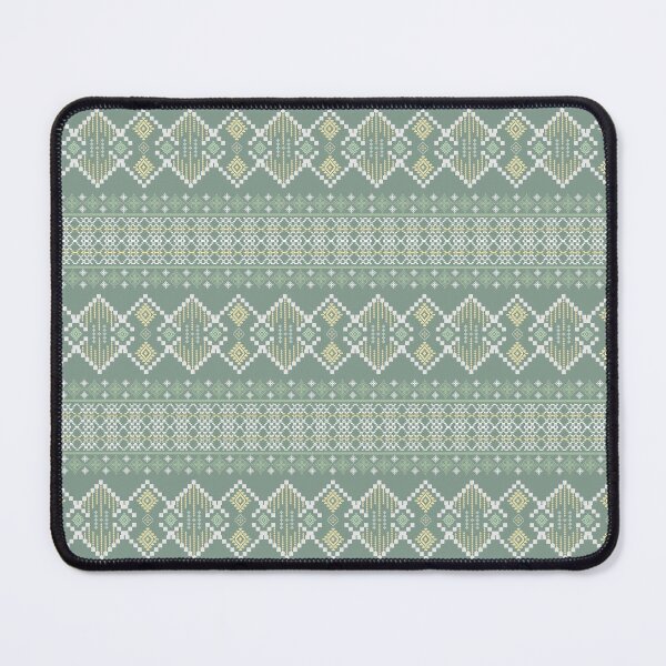 Item preview, Thai Pixel Stripe Seamless Pattern Sage Green Traditional Woven Textile Ethnic Fabric Design designed and sold by KOPatternCo.