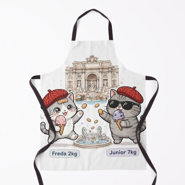 Item preview, Trevi Fountain Wish - Freda and Junior Rome Gelato Cats designed and sold by MAISON SYLVIE.