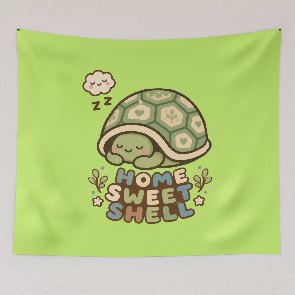 Item preview, Home Sweet Shell Cute Sleeping Turtle designed and sold by SVox.