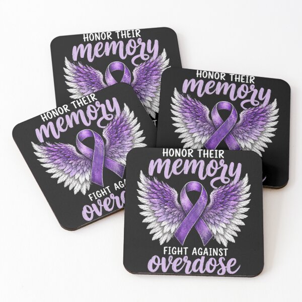 Item preview, Overdose Awareness Purple Ribbon Angel Wings Tribute designed and sold by anapldv.