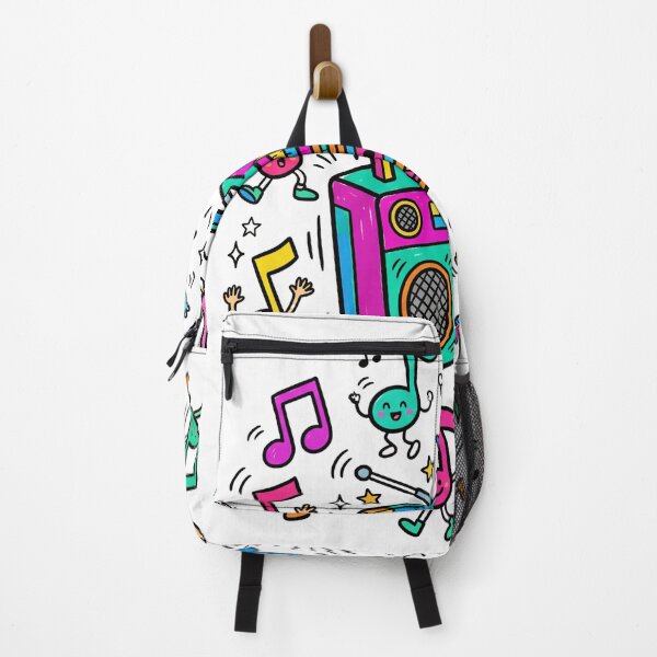 Item preview, Retro Boombox Dancing Music Notes Party designed and sold by badbar.