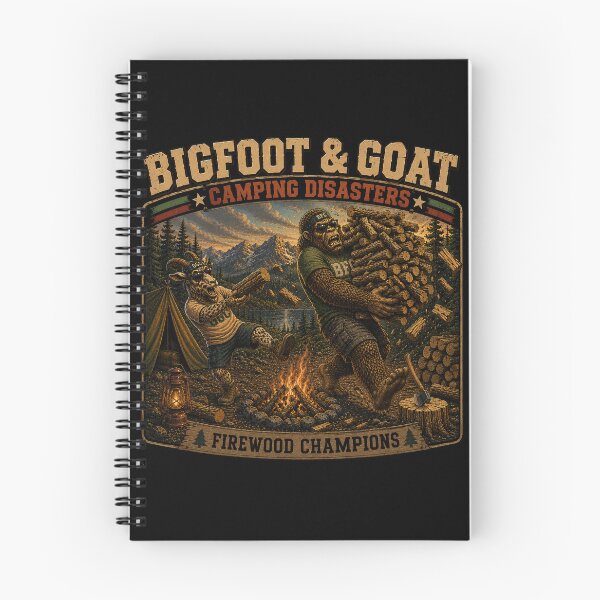 Item preview, Bigfoot And Goat Firewood Champions Funny Camping Disaster designed and sold by NicheBloom.