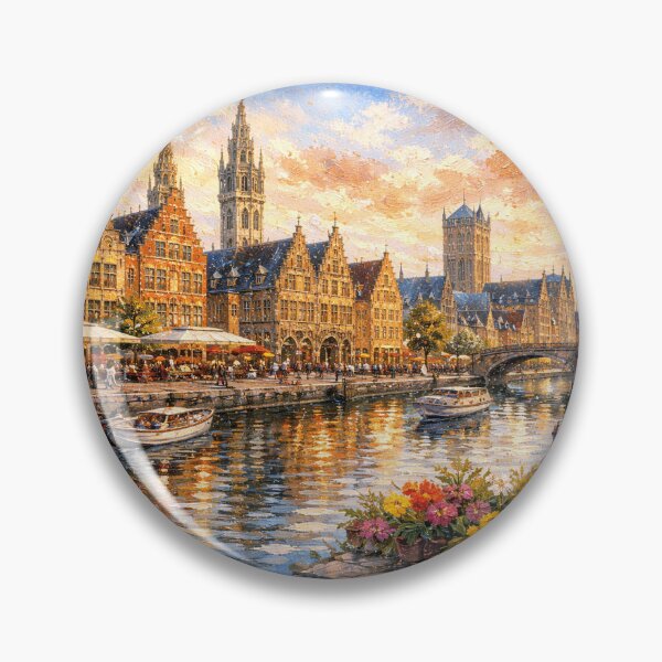 Item preview, A painting of Ghent, Belgium – A Beautiful City in Europe. designed and sold by GalleryKauffeld.