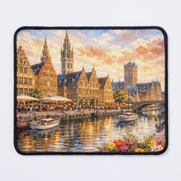 Item preview, A painting of Ghent, Belgium – A Beautiful City in Europe. designed and sold by GalleryKauffeld.