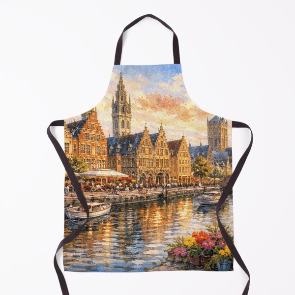 Item preview, A painting of Ghent, Belgium – A Beautiful City in Europe. designed and sold by GalleryKauffeld.