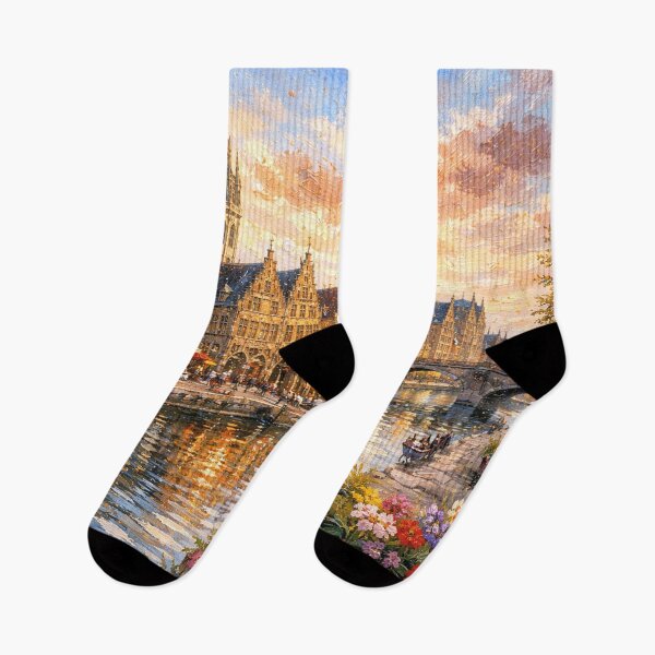 Item preview, A painting of Ghent, Belgium – A Beautiful City in Europe. designed and sold by GalleryKauffeld.