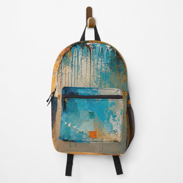 Item preview, Horizon Cascade - Modern Textured Abstract Art in Teal and Orange designed and sold by Joey Santiago.