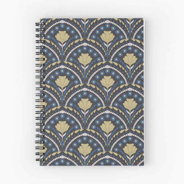 Item preview, Petal in Sage Green and Cobalt Blue on Dark Grey designed and sold by artistmaria.
