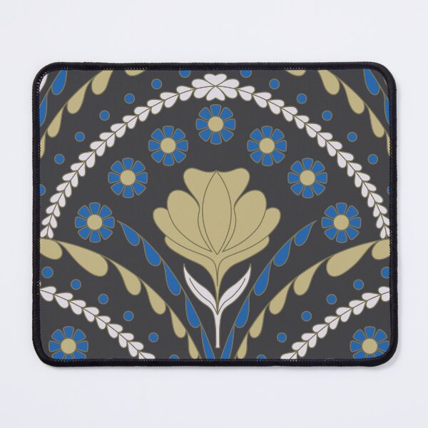 Item preview, Petal in Sage Green and Cobalt Blue on Dark Grey designed and sold by artistmaria.