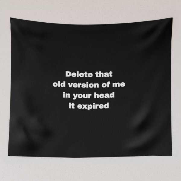 Item preview, Delete That Old Version of Me Dark Motivational Quote designed and sold by 101-Stor.