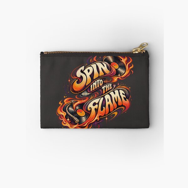 Item preview, Spin Into the Flame – Groovy Vinyl Fire Design designed and sold by Golden Era Studio.