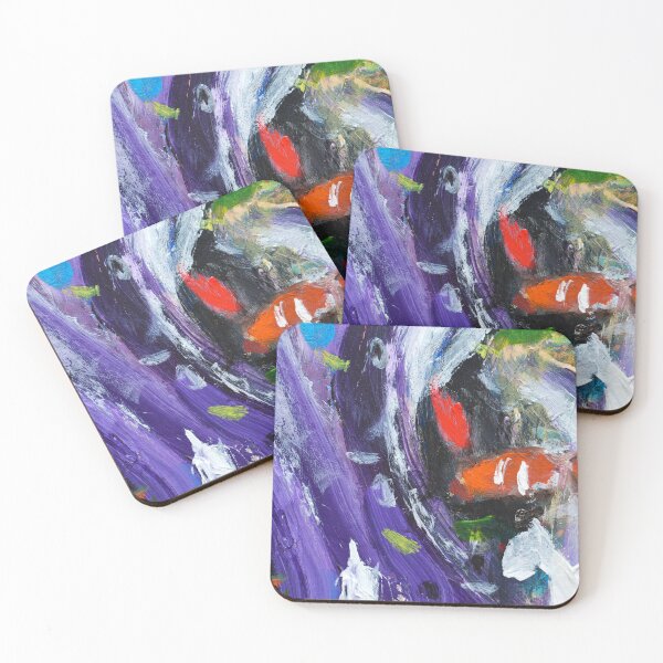 Item preview, Abstract Red Fish in Violet sea designed and sold by MiCarmoart.