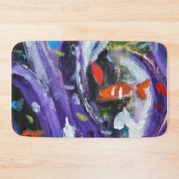 Item preview, Abstract Red Fish in Violet sea designed and sold by MiCarmoart.