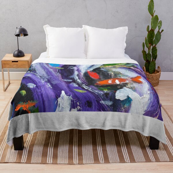 Item preview, Abstract Red Fish in Violet sea designed and sold by MiCarmoart.