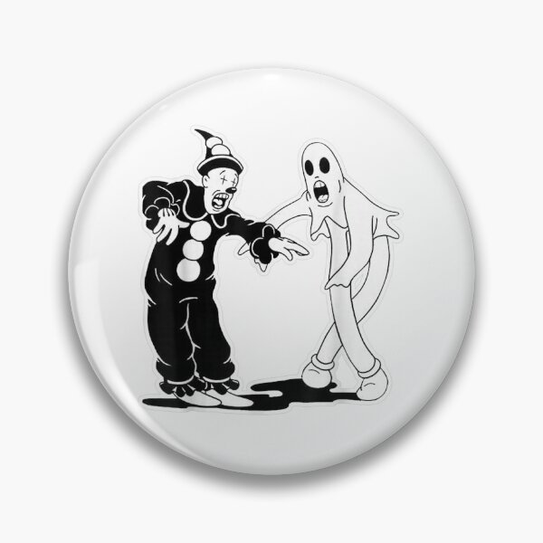 Item preview, Vintage 1930s Rubber Hose Style Clown And Ghost Spooky Cartoon Design designed and sold by HarinDonreka.