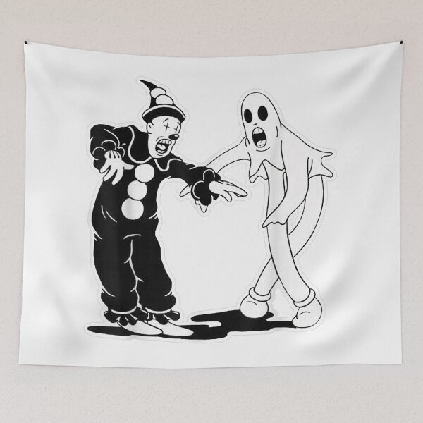 Item preview, Vintage 1930s Rubber Hose Style Clown And Ghost Spooky Cartoon Design designed and sold by HarinDonreka.