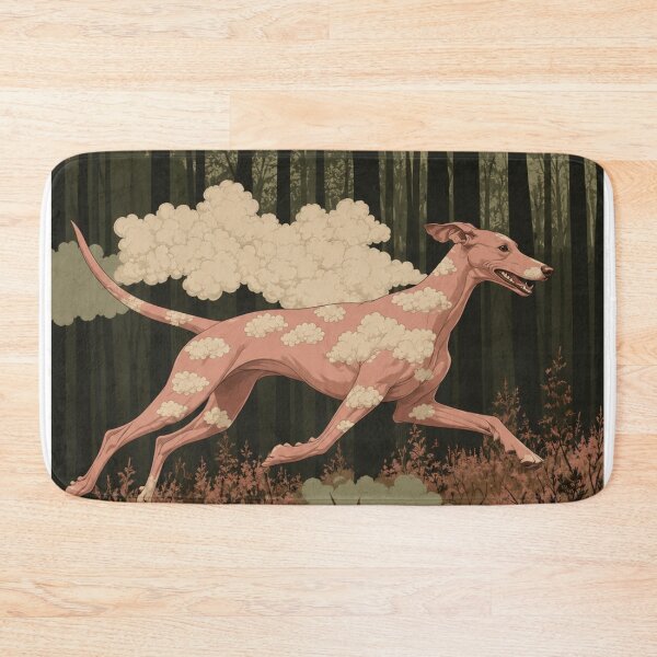 Item preview, Running Dog With Cloud Patterns | Surreal Nature Art | Forest Animal Illustration | Whimsical Fantasy Poster designed and sold by DESIGN DIMENSION .