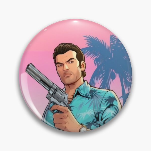 Item preview, Tropical Crime Boss - Retro Hawaiian Shirt & Revolver Illustration designed and sold by Billy Morfo™.
