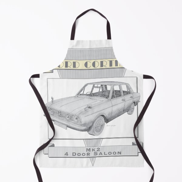 Item preview, Ford Cortina Mk2 4 Door Saloon Hand-drawn designed and sold by Classic Car Art Drawings.