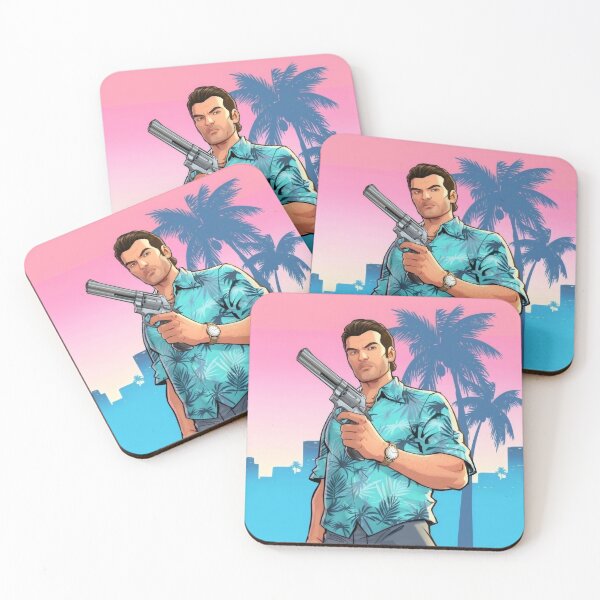 Item preview, Tropical Crime Boss - Retro Hawaiian Shirt & Revolver Illustration designed and sold by Billy Morfo™.