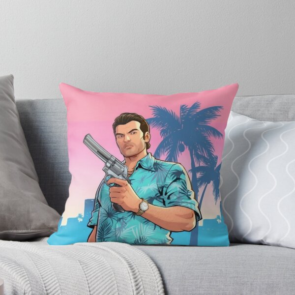 Item preview, Tropical Crime Boss - Retro Hawaiian Shirt & Revolver Illustration designed and sold by Billy Morfo™.