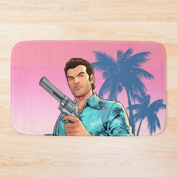 Item preview, Tropical Crime Boss - Retro Hawaiian Shirt & Revolver Illustration designed and sold by Billy Morfo™.