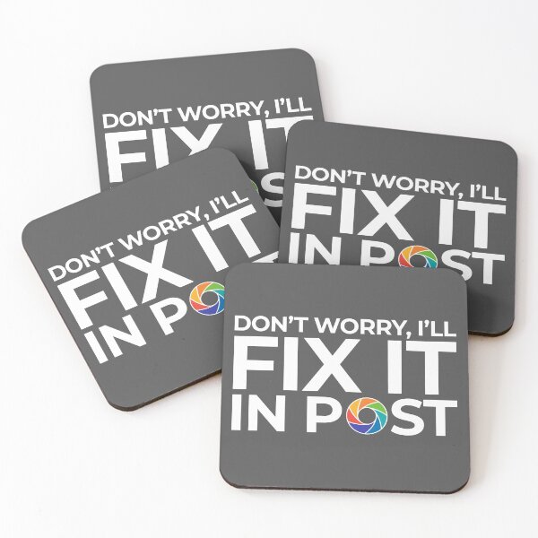 Item preview, Don’t worry, I’ll Fix it in Post - White / Rainbow designed and sold by Jeffery Borchert.
