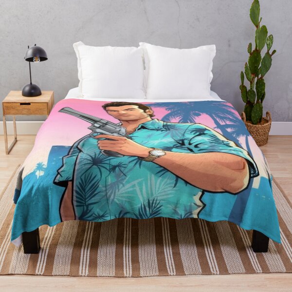 Item preview, Tropical Crime Boss - Retro Hawaiian Shirt & Revolver Illustration designed and sold by Billy Morfo™.
