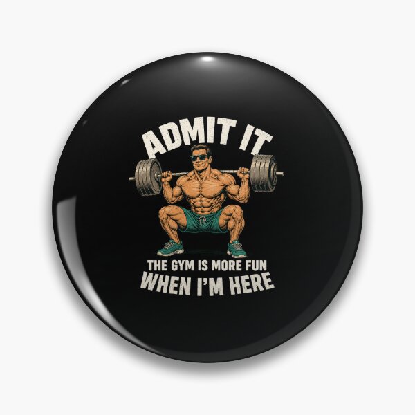 Item preview, ADMIT IT Gym Humor Barbell Squat Motivational Art designed and sold by anapldv.
