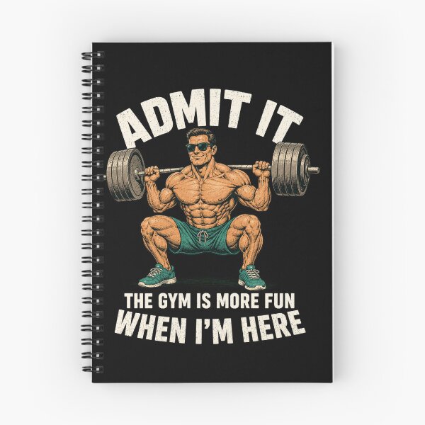 Item preview, ADMIT IT Gym Humor Barbell Squat Motivational Art designed and sold by anapldv.