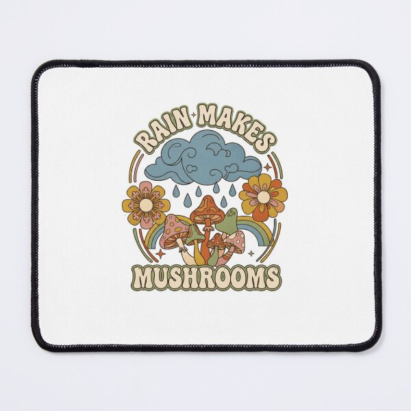 Item preview, Rain Makes Mushrooms Groovy Forest Art designed and sold by GoofyShopp.