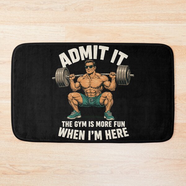 Item preview, ADMIT IT Gym Humor Barbell Squat Motivational Art designed and sold by anapldv.
