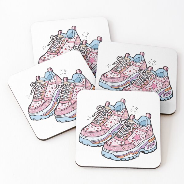 Item preview, Platform Sneakers Sparkles Hearts 90s designed and sold by badbar.