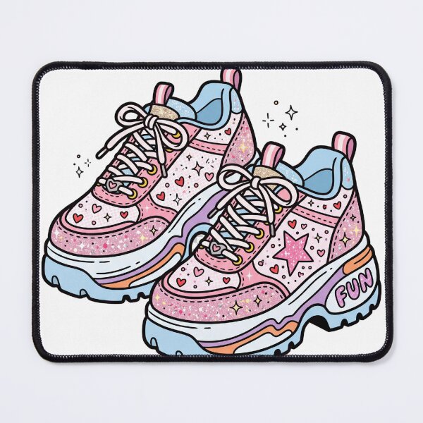Item preview, Platform Sneakers Sparkles Hearts 90s designed and sold by badbar.