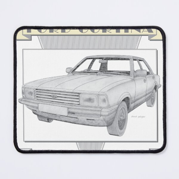 Item preview, Ford Cortina Mk5 4 Door Saloon Hand-drawn designed and sold by Classic Car Art Drawings.